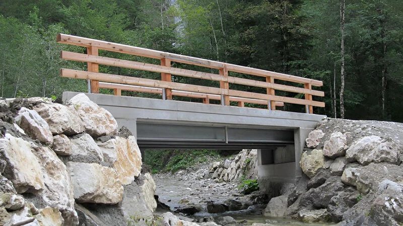 Neubau der Ödenbachbrücke in Unken von der Fernsebner Bau GmbH