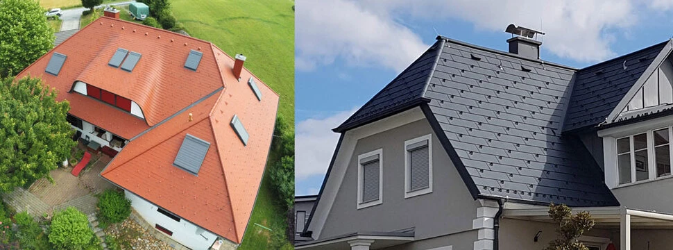 Dachsanierung mit Ziegeldach und Metallfalzdach von der Spenglerei-Dachdeckerei PAAR GmbH