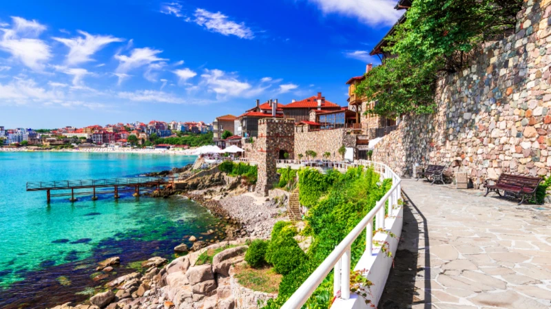 Bulgarien - Sozopol Günstiger Urlaub im schönen Bulgarien, auf dem Bild die Küste bei Szopol