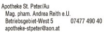 Print-Anzeige von: St.Peter/Au Mag.pharm. Andrea Reith e.U.