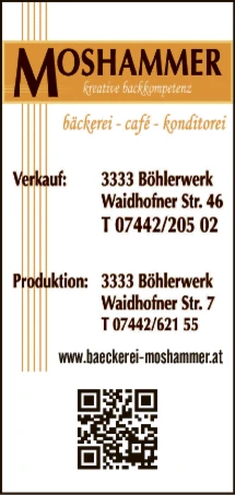 Print-Anzeige von: Moshammer Norbert GesmbH, Bäckereien
