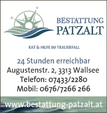 Print-Anzeige von: Bestattung Patzalt