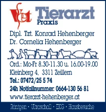 Print-Anzeige von: Hehenberger, Konrad, Dipl. Tierarzt