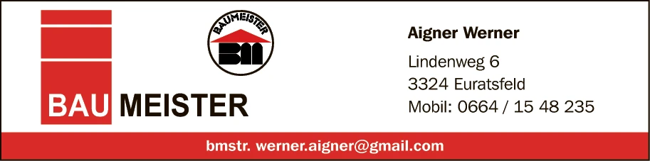 Print-Anzeige von: Aigner Werner, Bau