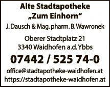 Print-Anzeige von: Alte Stadtapotheke \u0022Zum Einhorn\u0022