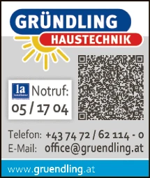 Print-Anzeige von: Gründling Haustechnik e.U., Installationsunternehmen