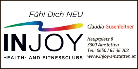 Print-Anzeige von: INJOY, International Sports- & Wellnessclubs