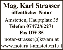 Print-Anzeige von: Strasser, Karl, Mag., öffentlicher Notar