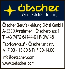 Print-Anzeige von: Ötscher-Berufskleidung Götzl GmbH, Bekleidung