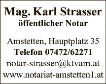 Print-Anzeige von: Strasser, Karl, Mag., öffentlicher Notar