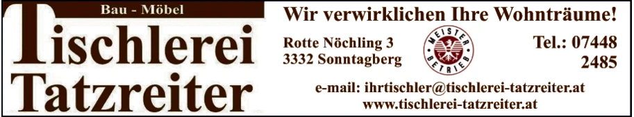 Print-Anzeige von: Tischlerei Tatzreiter 