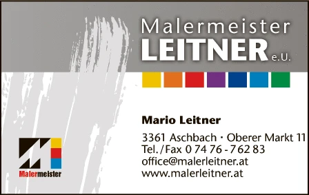 Print-Anzeige von: Malermeister Leitner e.U.