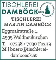 Print-Anzeige von: Damböck, Martin, Tischlerei