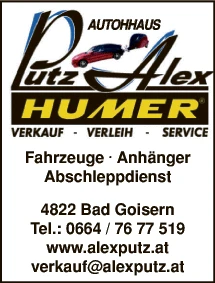 Print-Anzeige von: Putz, Alexander, Autohandel