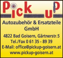 Print-Anzeige von: Pick Up Autozubehör & Ersatzteile GmbH, KFZ-Handel u Ersatzteile