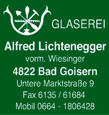 Print-Anzeige von: Lichtenegger, Alfred, Glasereien