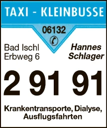 Print-Anzeige von: Schlager, Hannes, Taxi