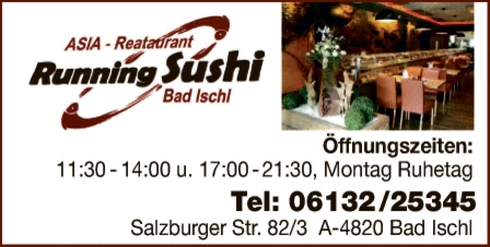 Print-Anzeige von: Running Sushi, Asia Restaurant