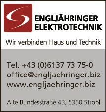Print-Anzeige von: ENGLJÄHRINGER Elektrotechnik GmbH, Elektroinstallationsunternehmen