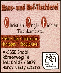 Print-Anzeige von: Pugl-Pichler, Christian, Tischlerei