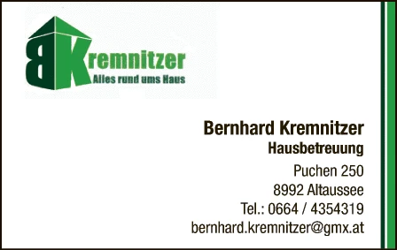 Print-Anzeige von: Kremnitzer, Bernhard, Hausbetreuung