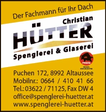 Print-Anzeige von: Hütter, Christian, Spenglerei