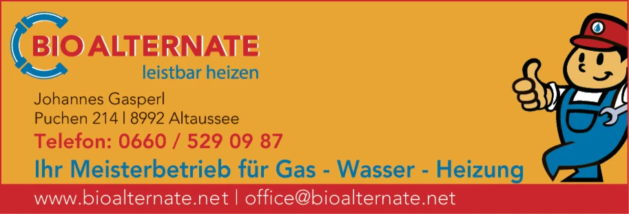 Print-Anzeige von: Gasperl, Johannes, Gas-Wasser-Heizung