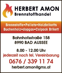 Print-Anzeige von: Amon, Herbert, Brennstoffhandel