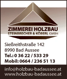 Print-Anzeige von: Zimmerei Holzbau Steinbrecher & Köberl GmbH, Zimmerei-Innenbau
