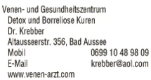 Print-Anzeige von: Krebber, Ansgar, Venen- u. Gesundheitszentrum, Dr., FA f Chirurgie