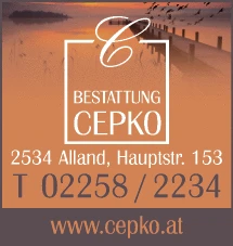Print-Anzeige von: Cepko Alexander KG, Bestattung