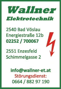 Print-Anzeige von: Wallner Elektrotechnik GmbH