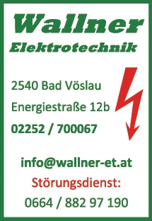 Print-Anzeige von: Wallner Elektrotechnik GmbH