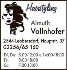 Print-Anzeige von: Vollnhofer, Almuth, Friseure