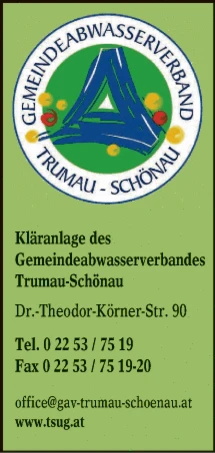 Print-Anzeige von: Kläranlage des Abwasserverbandes Trumau-Schönau, Abwasseraufbereitungsanlagen
