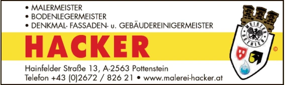 Print-Anzeige von: Manfred Hacker GesmbH & Co. KG., Maler