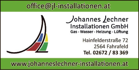 Print-Anzeige von: Johannes Lechner Installationen GmbH