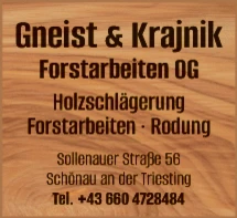 Print-Anzeige von: Gneist & Krajnik Forstarbeiten OG