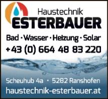 Print-Anzeige von: Esterbauer, Franz, Solar-Haustechnik