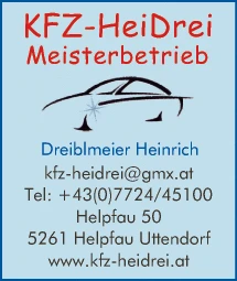 Print-Anzeige von: Dreiblmeier, Heinrich, KFZ