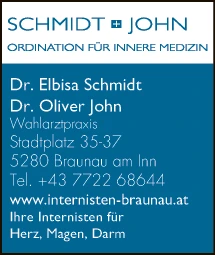 Print-Anzeige von: Ordinationsgemeinschaft Dr. Schmidt & Dr. John OG, Innere Medizin