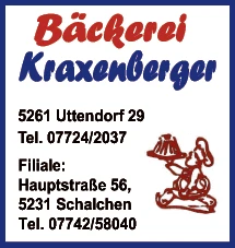 Print-Anzeige von: Kraxenberger, Hermann, Bäckerei