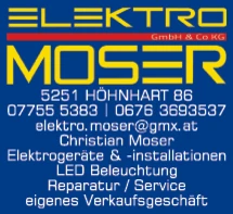 Print-Anzeige von: Elektro Moser GmbH & Co KG
