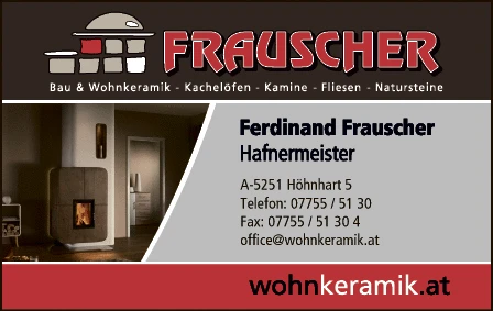 Print-Anzeige von: Frauscher, Ferdinand, Hafnermeister