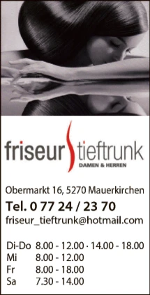 Print-Anzeige von: Tieftrunk, Walter, Friseursalon Print-Anzeige von: Tieftrunk, Walter, Friseursalon