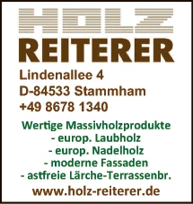 Print-Anzeige von: HOLZ REITERER, Holz