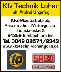 Print-Anzeige von: Loher, Hans, KFZ Technik