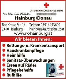 Print-Anzeige von: Landesverband vom Roten Kreuz Bezirksstelle Hainburg