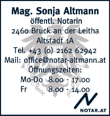 Print-Anzeige von: Altmann, Sonja, Notar
