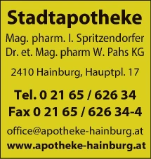 Print-Anzeige von: Stadtapotheke, Walter Pahs, Mag.pharm., Apotheke